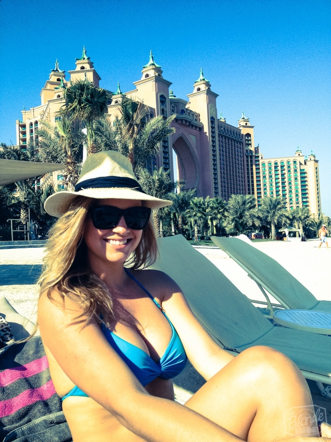 The Atlantis hotel in the background