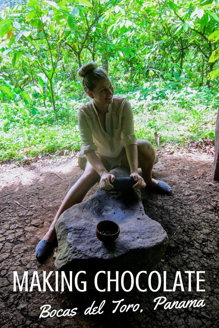 MAKING CHOCOLATE in bocas del toro