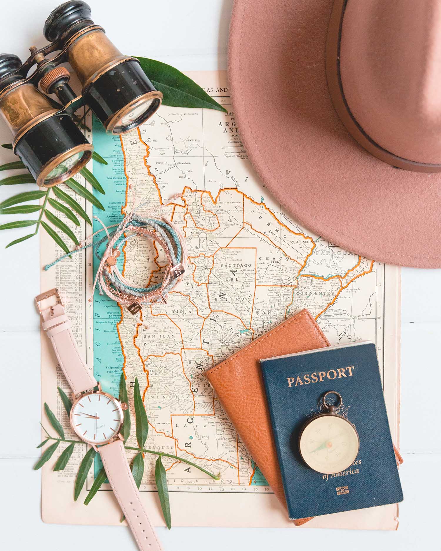 Travel Passport Flat Lay