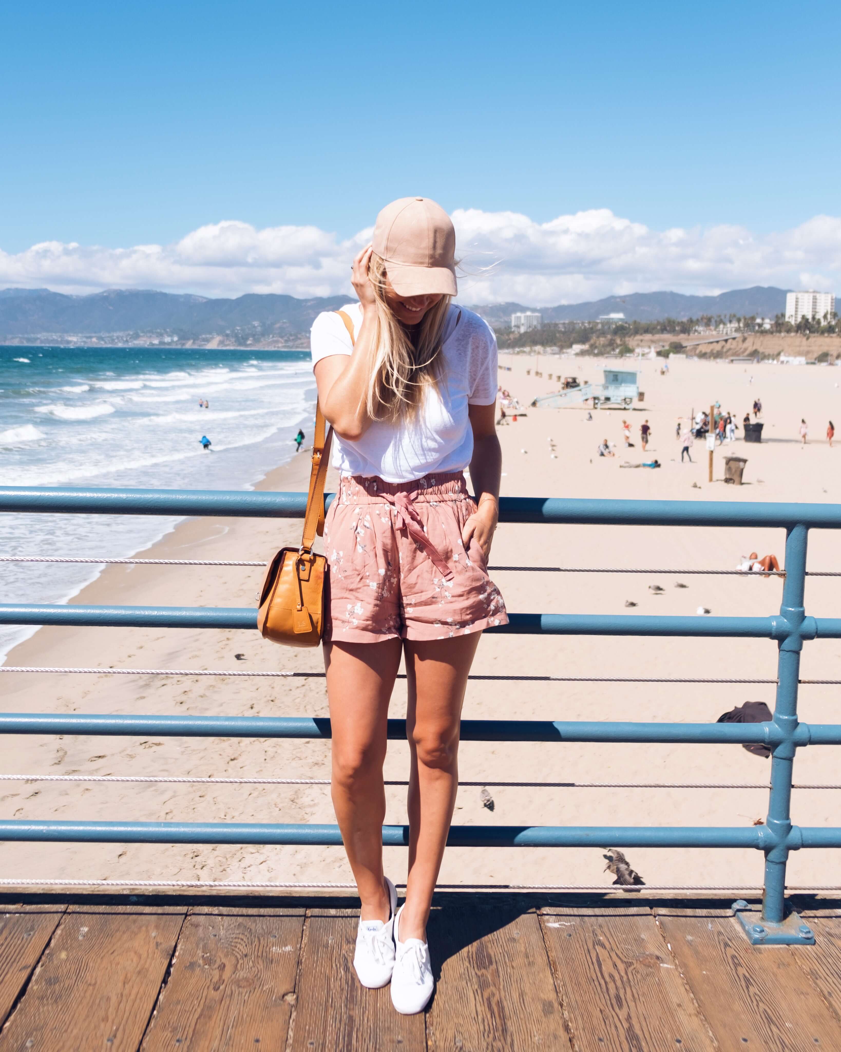blonde at the beach in southern california