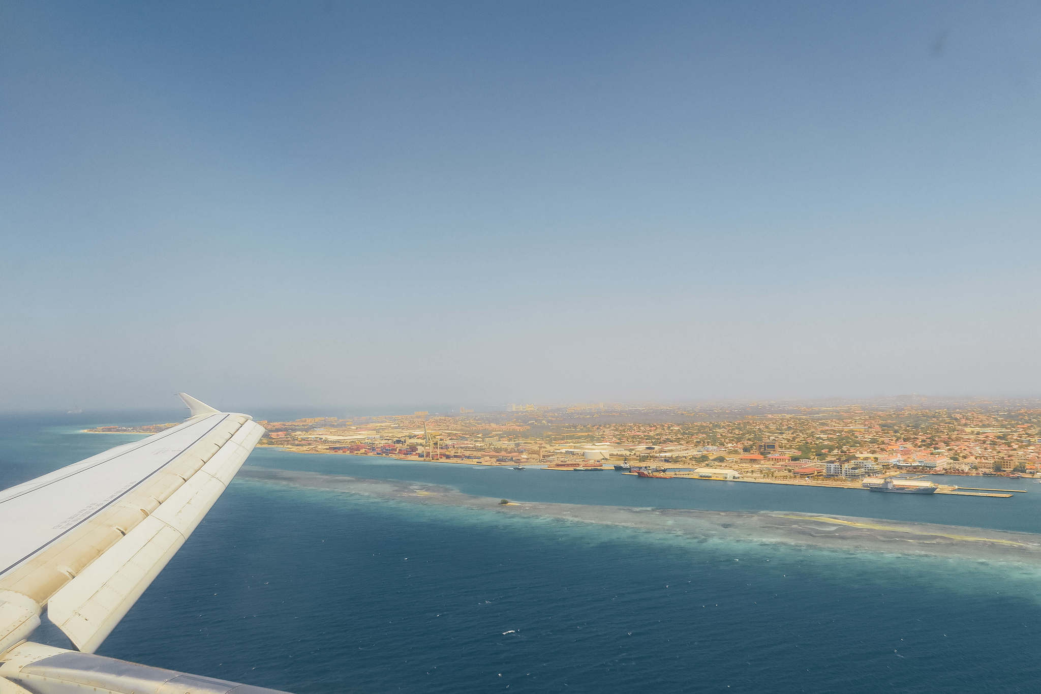aruba from the plane