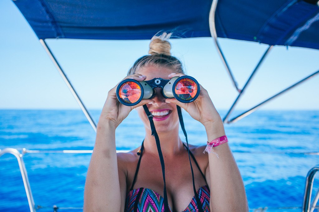 Blonde with Binoculars
