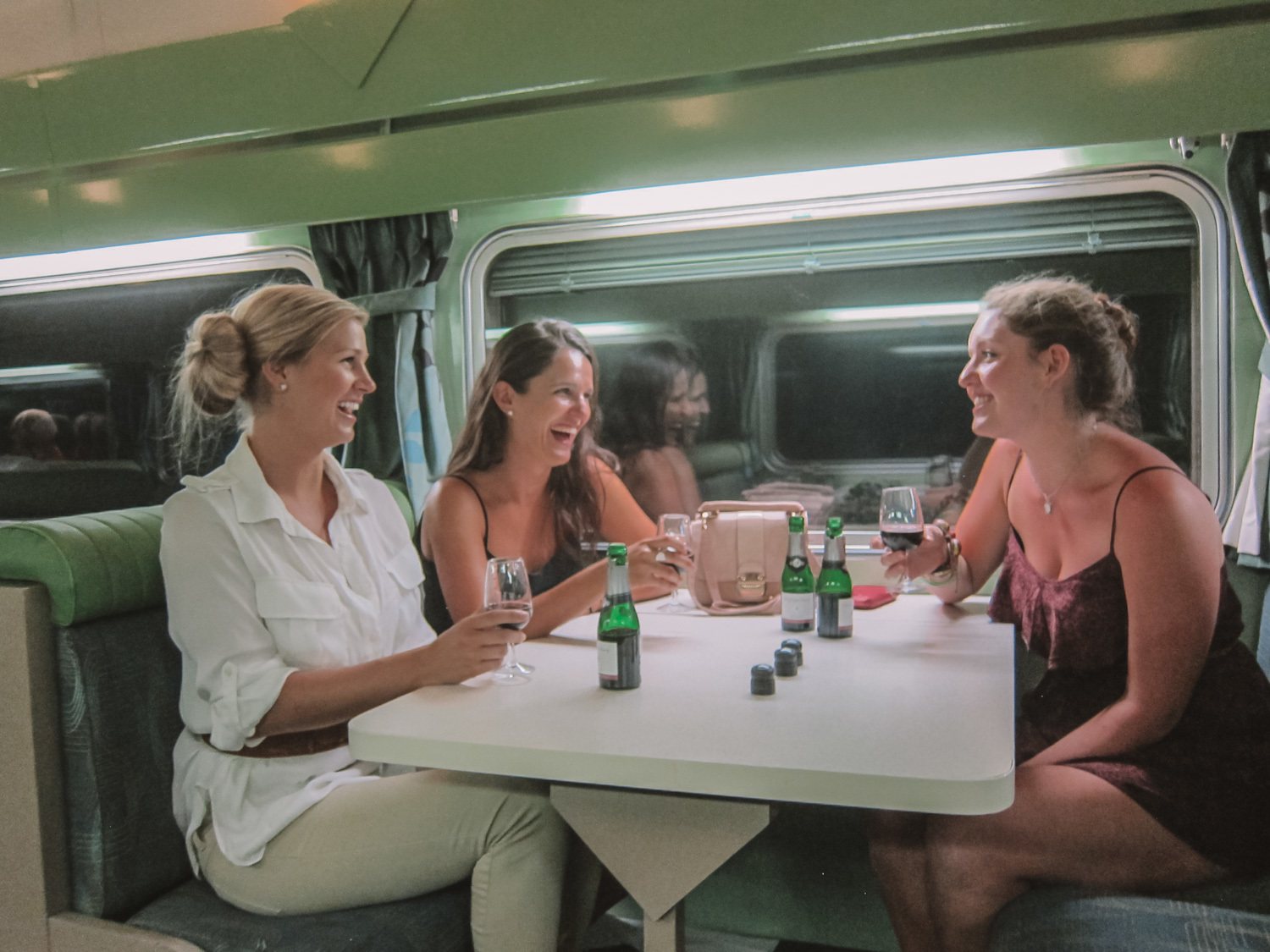 Friends Riding Ghan Train