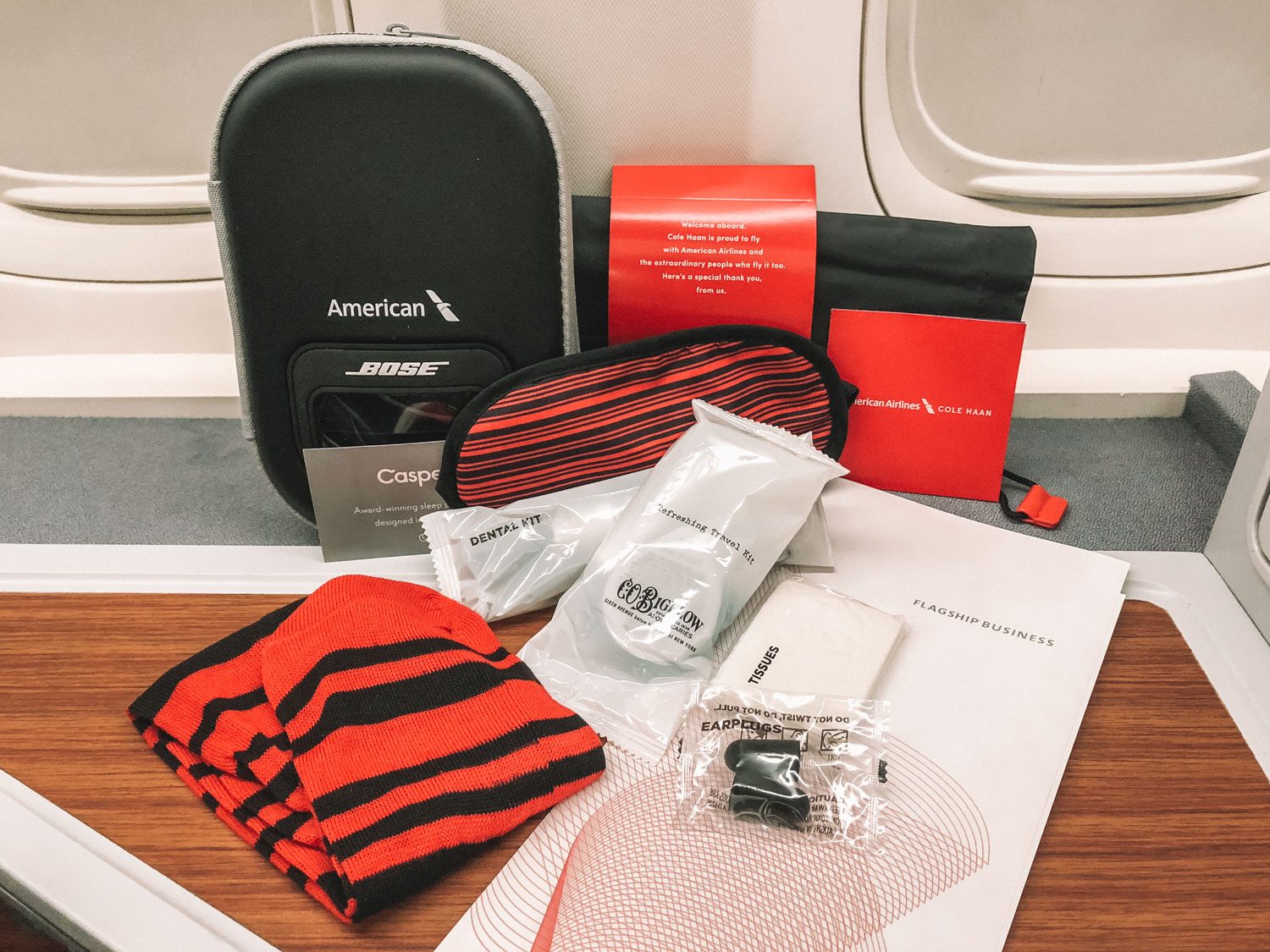 Ammenities on Hong Kong Business Class
