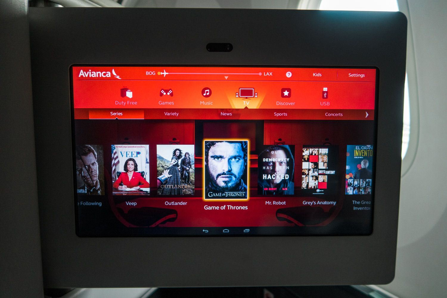 Avianca Business Class from LA to Bogotá