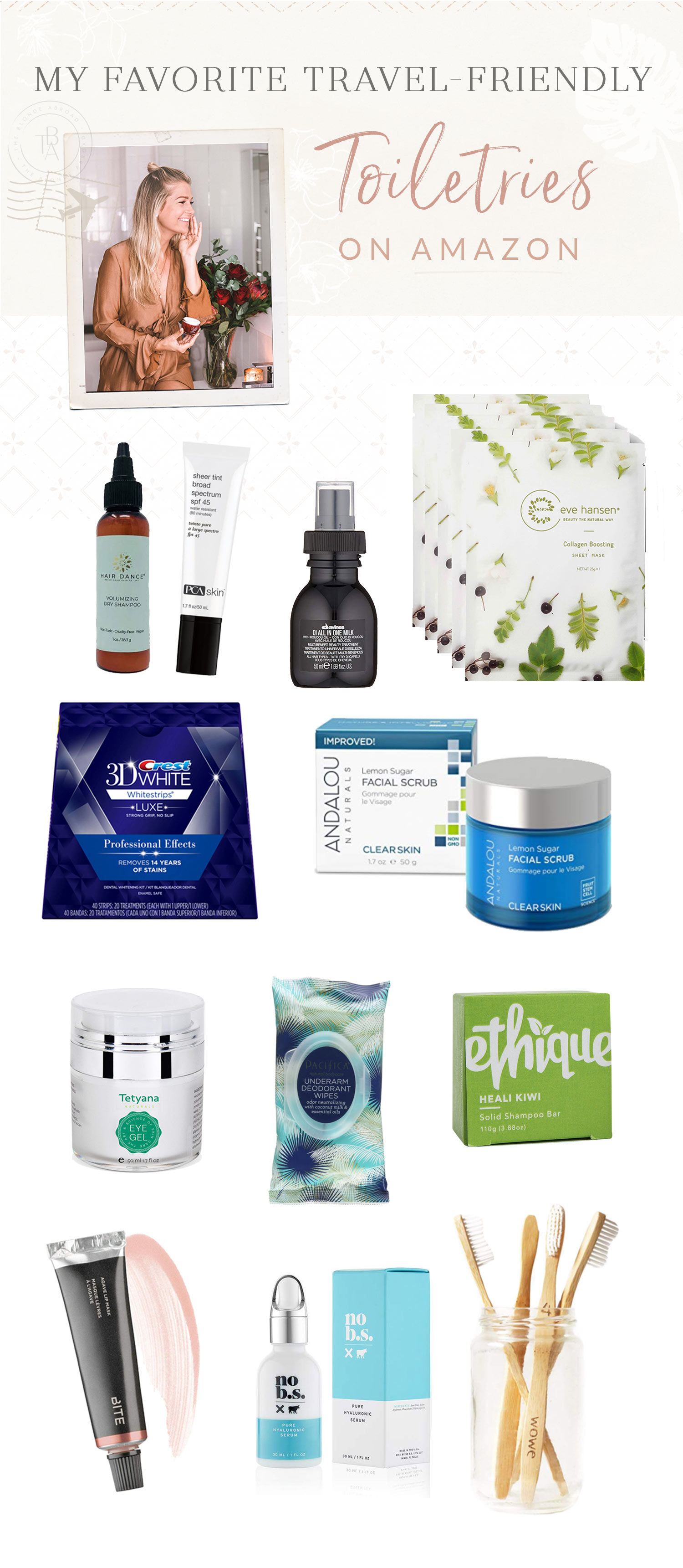 Travel Friendly Toiletries on Amazon
