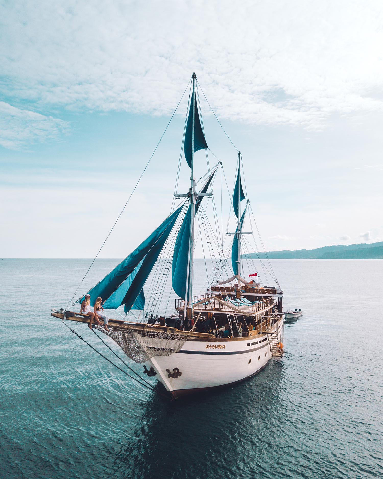 drone travel photography boat ocean