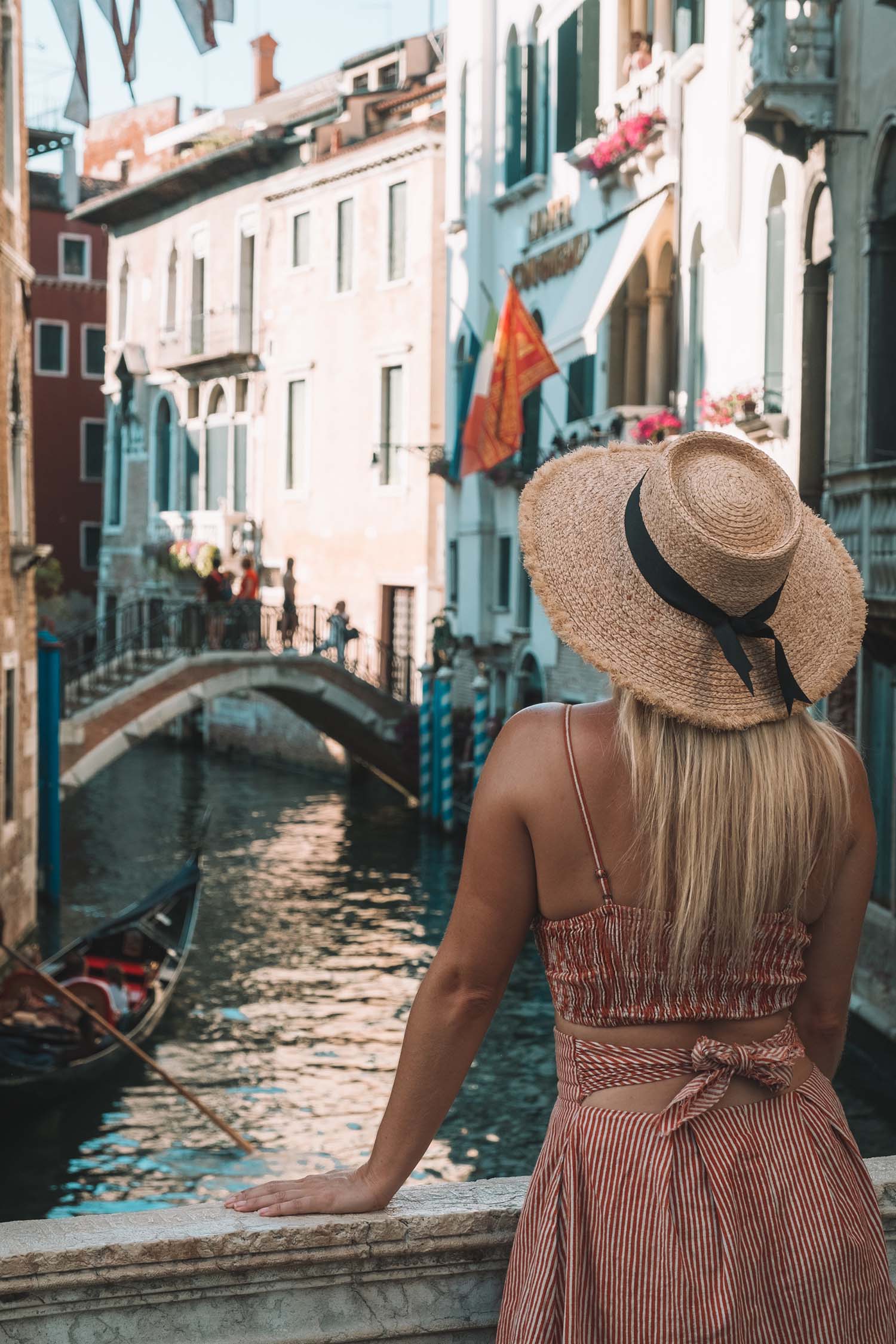 striped red dress italy