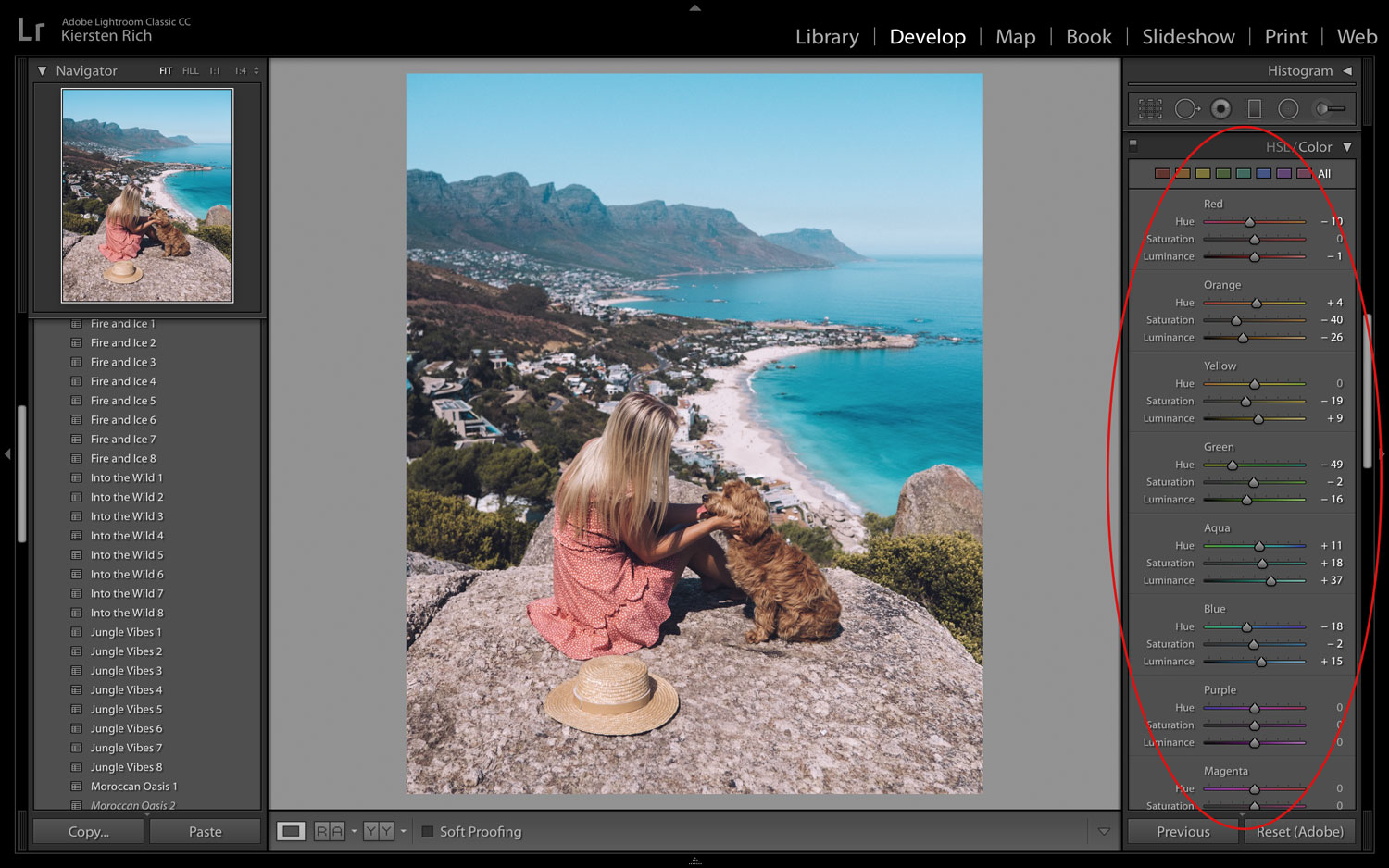 color editing in lightroom