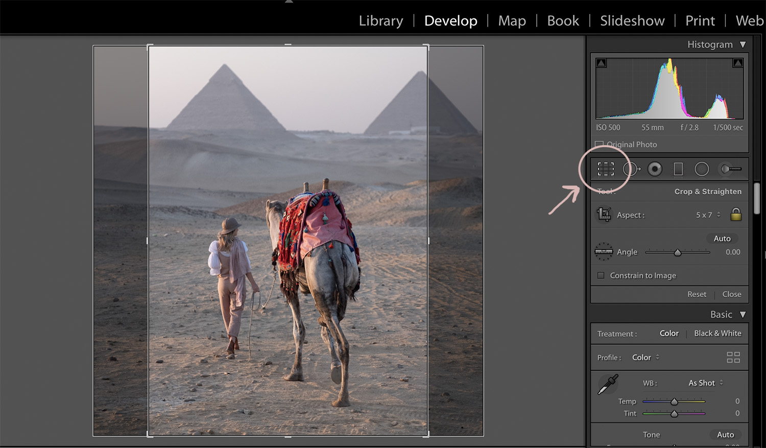 lightroom crop