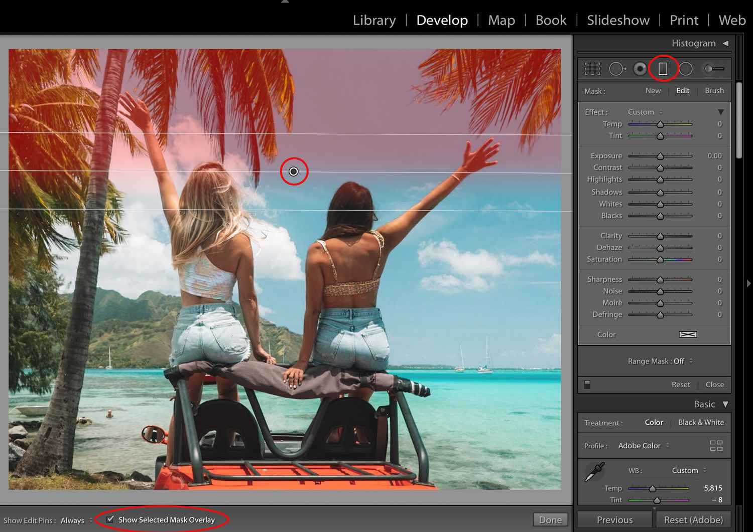 lightroom graduated filter